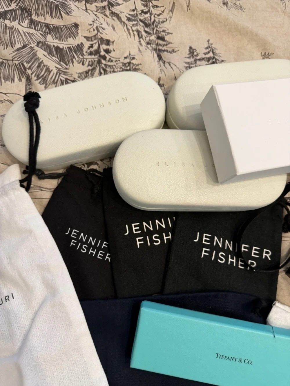 Assorted Jewelry and Sunglasses cases - Branded Accessory Storage
